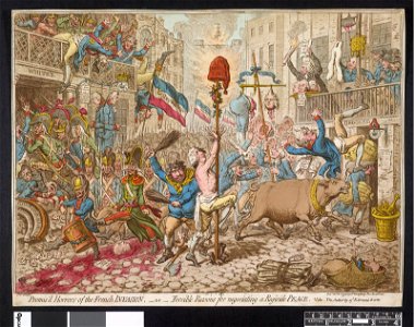 Promis'd Horrors of the French Invasion,-or-Forcible reasons for negociating a Regicide Peace. Vide The Authority of Edmund Burke. (BM 1851,0901.823 1)