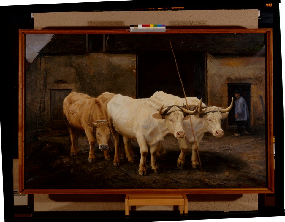 Prêt à partir pour le labour - Louis Lucien Jean-Baptiste Schmidt - musée d'art et d'histoire de Saint-Brieuc, DOC 89