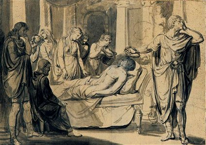 Property from a European Private Collection Circle of Jacques Louis David, THE DEATH, lot.125 (cropped)