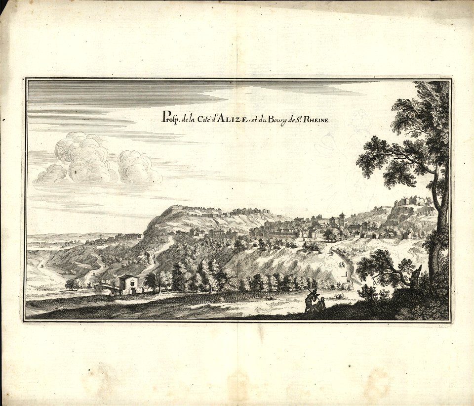 Prosp. de la Cité d'Alize et du Bourg de St. Rheine, objectnr A 57373