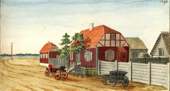 Prospect von Schubbe Postirung. 14 W. von Riga. 1796 -die Ansicht-