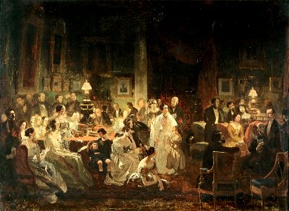 Prosper Lafaye - Le Salon de M Irisson, le soir du 19 août 1839 - P1941 - Musée Carnavalet