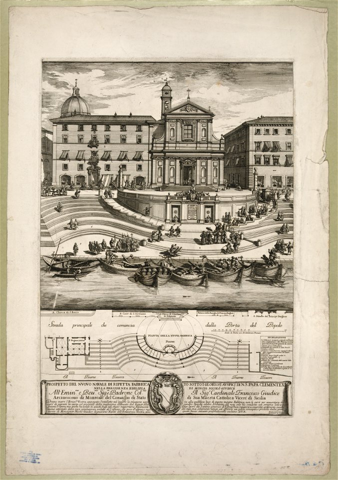 Prospetto del nvovo navale di ripetta fabbrica to sotto i gloriosi avspicj di n.s. Papa Clemente XI LCCN2003680857