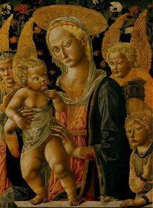 Pseudo-pier francesco fiorentino, madonna col bambino, san giovannino e due angeli, 1460-1480 circa, uffizi 02