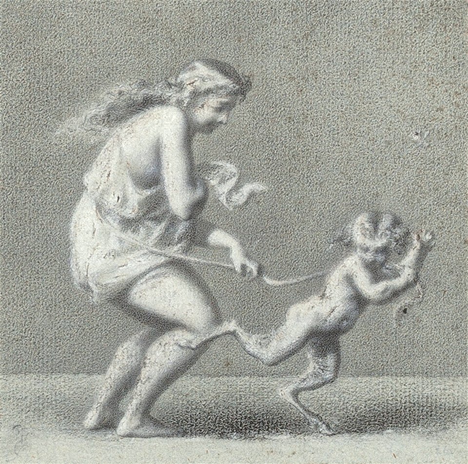 Prud'hon nymphe, satyre et papillon