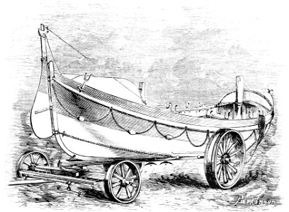 PSM V15 D197 Self righting life boat on its carriage