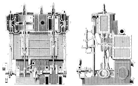 PSM V12 D556 Modern marine steam engine