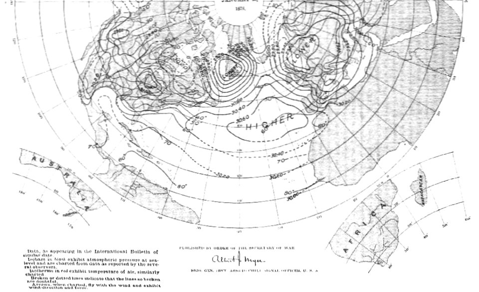 PSM V16 D306 Weather map western hemisphere 130 to 50 longitude
