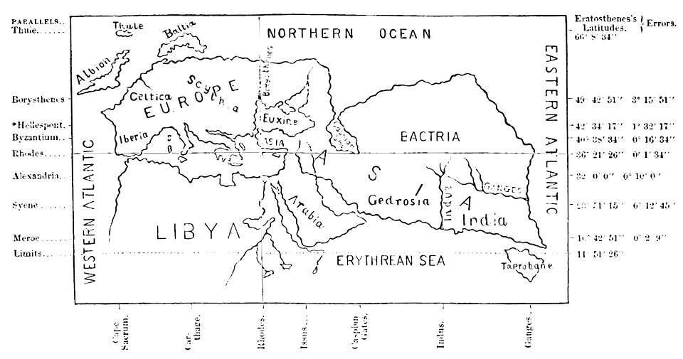 PSM V16 D257 Erathostenes map of the world - Free Stock Illustrations ...