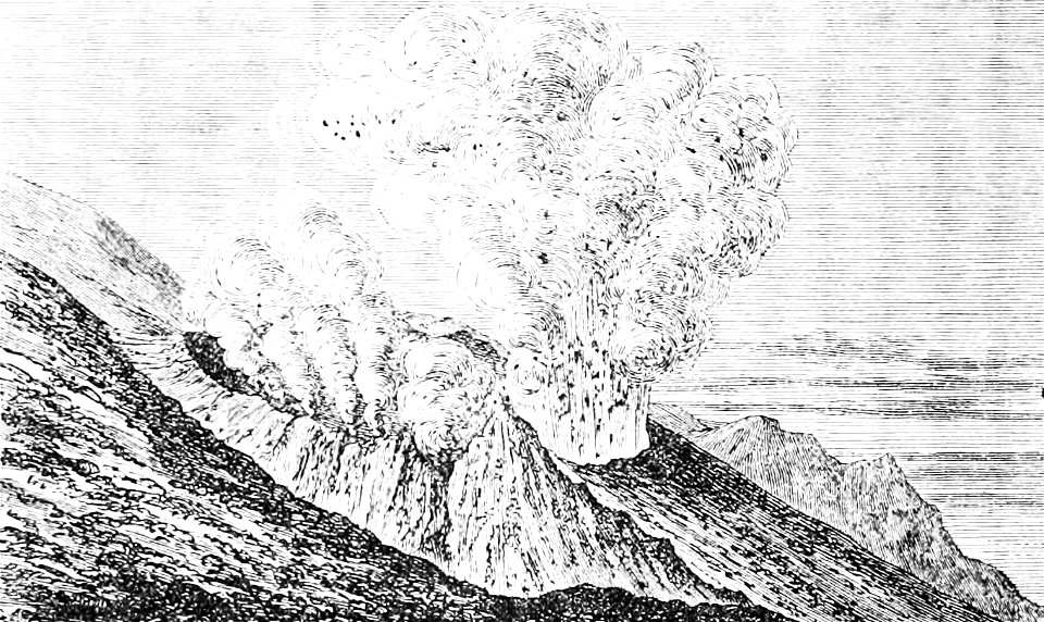 PSM V20 D056 Stromboli crater on the april 24 1874 eruption