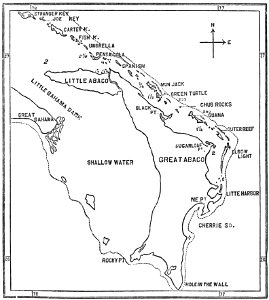 PSM V32 D328 Map of abaco island and its adjoining reef