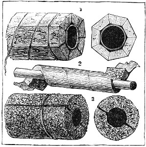 PSM V31 D667 Pipes covered with non conducting cork. Free illustration for personal and commercial use.