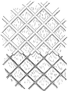 PSM V28 D670 Arrangement of square tiles on side of a japanese house