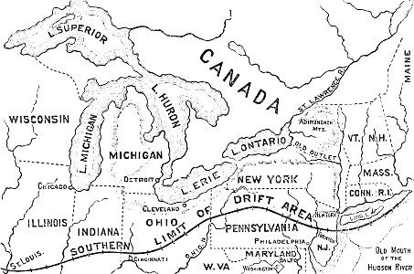 PSM V13 D676 Old drainage of the great lakes basin