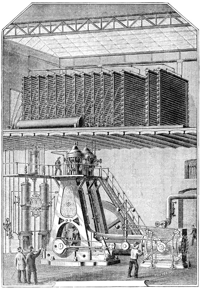 PSM V39 D034 An ammonia compression ice machine. Free illustration for personal and commercial use.