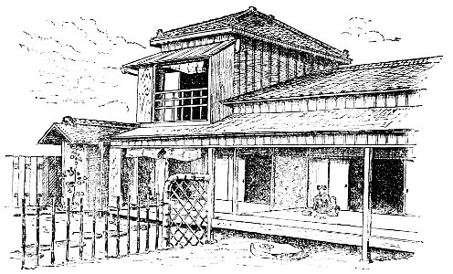 PSM V28 D672 View of dwelling from garden in tokyo