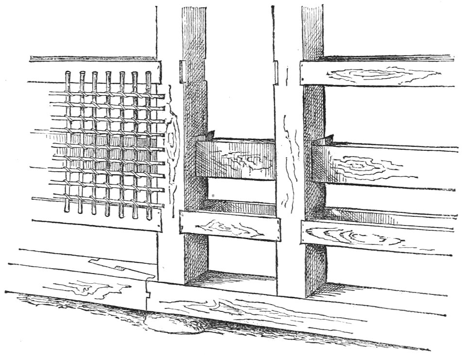 PSM V28 D663 Side framing of a japanese house under construction