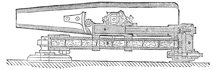 PSM V31 D665 Cork buffer for a gun. Free illustration for personal and commercial use.