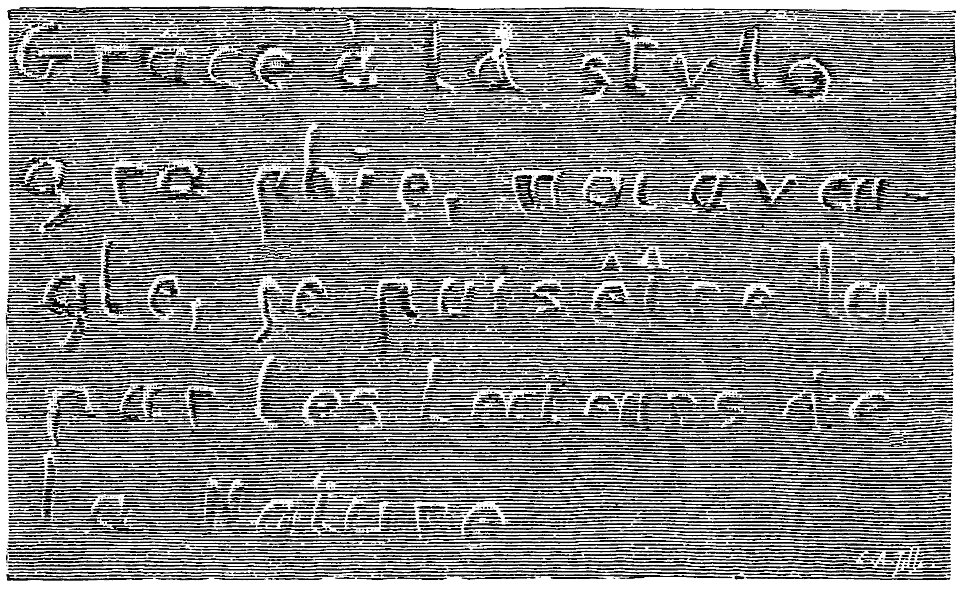 PSM V33 D661 Stylographic inscription by a blind writer late 19th century