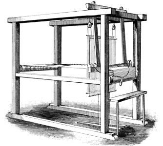 PSM V39 D320 Common fly shuttle loom. Free illustration for personal and commercial use.