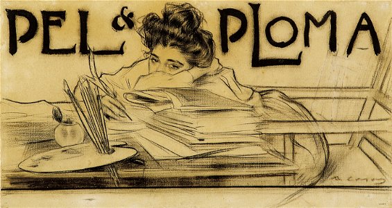 Ramon Casas - Headpiece for the magazine 'Pèl i Ploma' - Google Art Project
