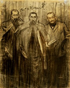 Ramon Casas - MNAC- Miquel Utrillo, Ramon Casas i Leandre Galceran- 027827-D 006653