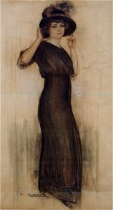 Ramon Casas- Júlia amb barret