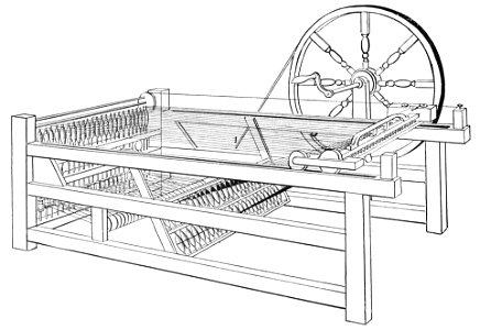 PSM V39 D306 Hargreave improved spinning jenny. Free illustration for personal and commercial use.