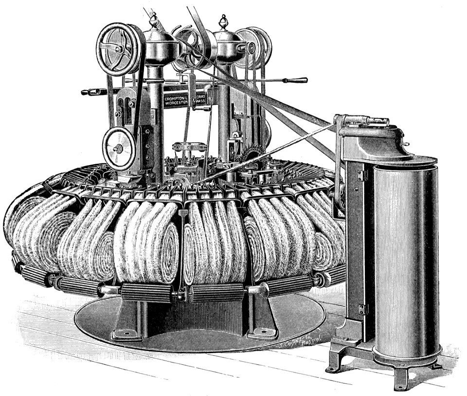 PSM V39 D314 An american combing machine. Free illustration for personal and commercial use.