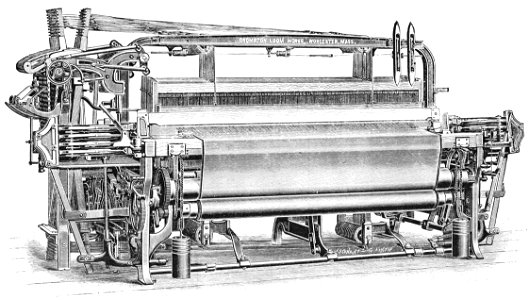 PSM V39 D327 Crompton thirty six harness worsted loom. Free illustration for personal and commercial use.