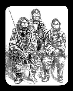 PSM V39 D811 Eskimos in northern type of dress. Free illustration for personal and commercial use.