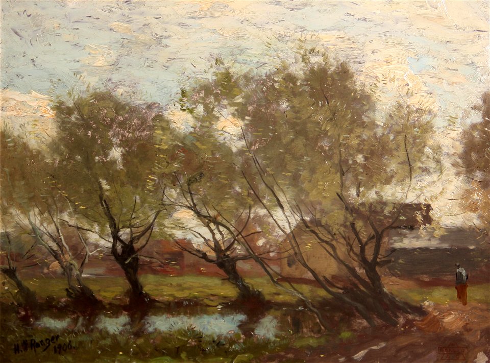 Henry Ward Ranger - Trees along a pool (1906)