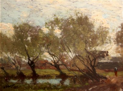 Henry Ward Ranger - Trees along a pool (1906)