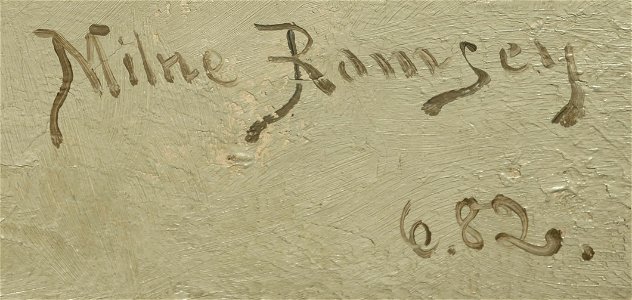 Signature of American painter Milne Ramsey, 1882