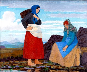 Randolph Schwabe - Conversation Piece, Donegal - Schwabe-98618. Free illustration for personal and commercial use.