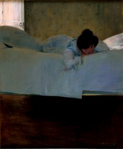 Ramon Casas - Laziness - Google Art Project. Free illustration for personal and commercial use.