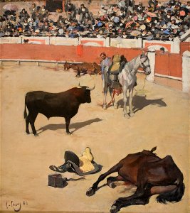 Ramon Casas - Bulls (Dead Horses) - Google Art Project. Free illustration for personal and commercial use.