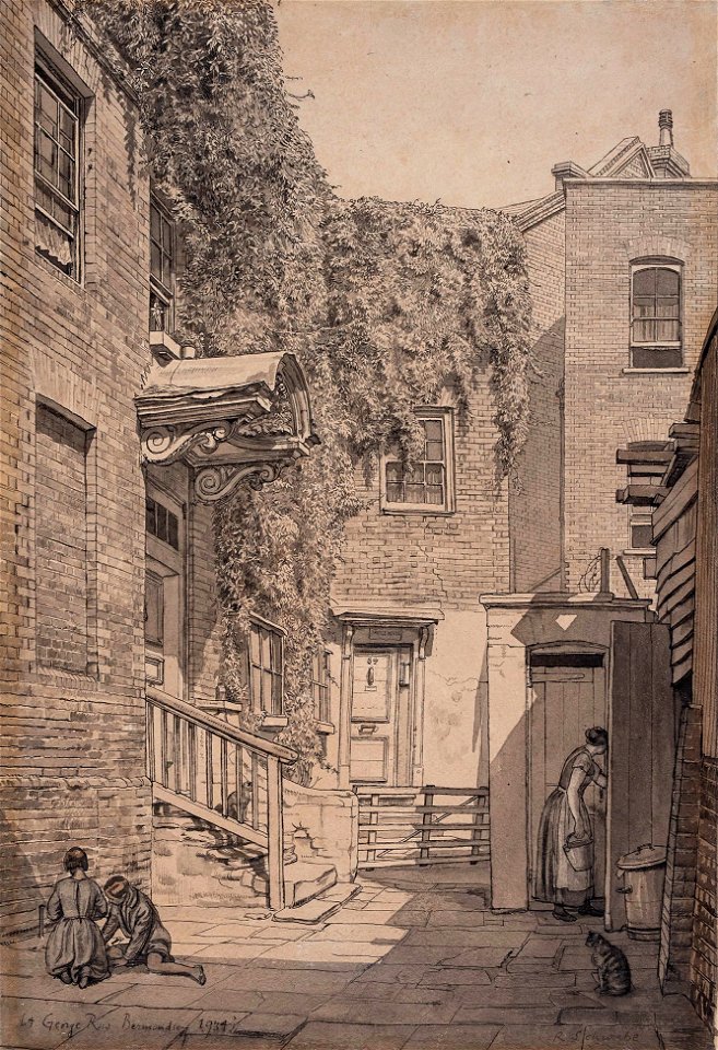 Randolph Schwabe - Schwabe-98147 - Bermondsey, Bridge House, 64 George Row - 1934