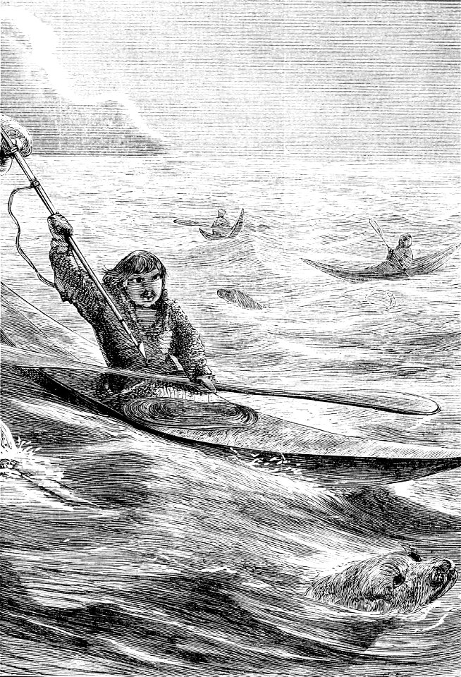 PSM V34 D354 Eskimos spearing seals