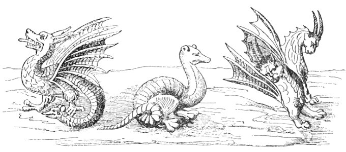 PSM V36 D829 Winged dragons fourteenth century