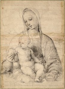 Raphael - Madonna of the Pomegranate, c. 1504 - Google Art Project