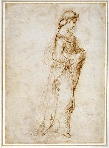Raphael - Recto Female figure walking to right, WA1846.169