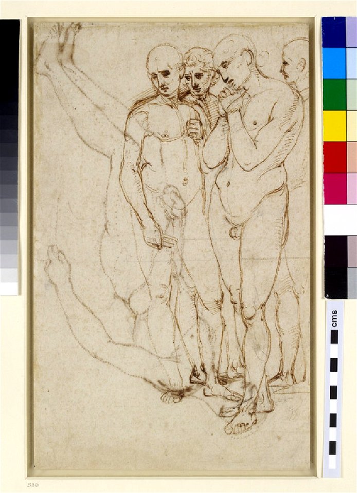 Raphael - Recto Study of four standing Men in a Pietà, WA1846.171