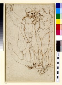 Raphael - Recto Study of four standing Men in a Pietà, WA1846.171