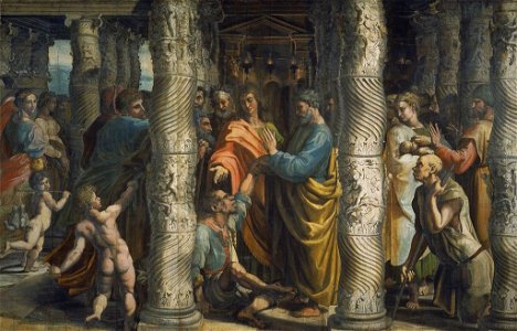 Raphael - The Healing of the Lame Man c.1515-6