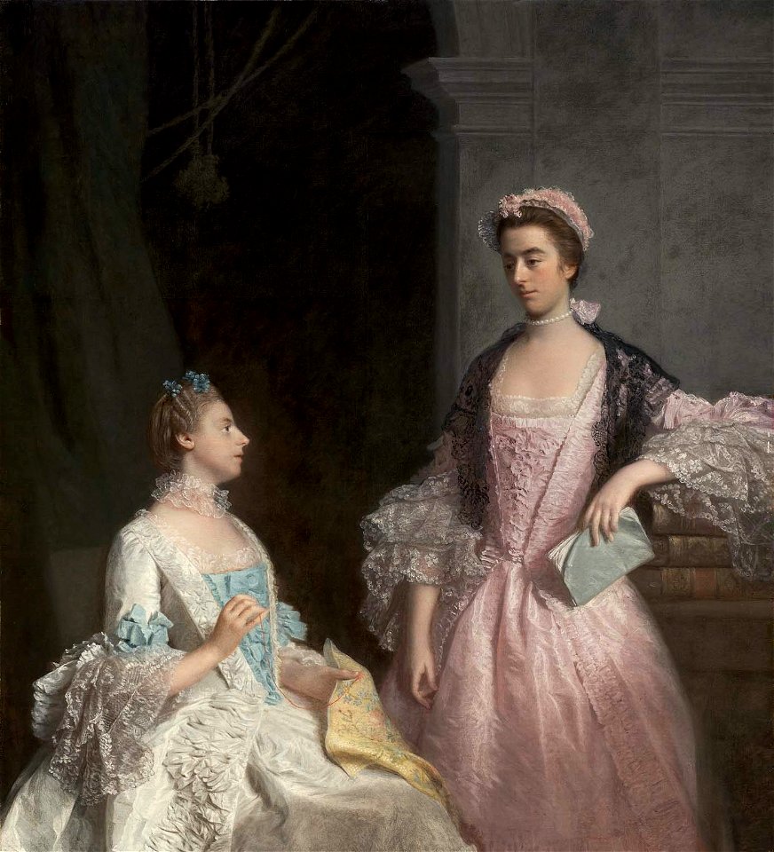 Ramsay - Portrait of Horace Walpole's Nieces, Laura and Charlotte