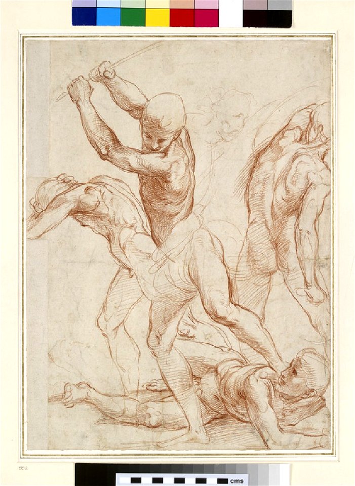 Raphael - Recto Combat of five men, WA1846.193