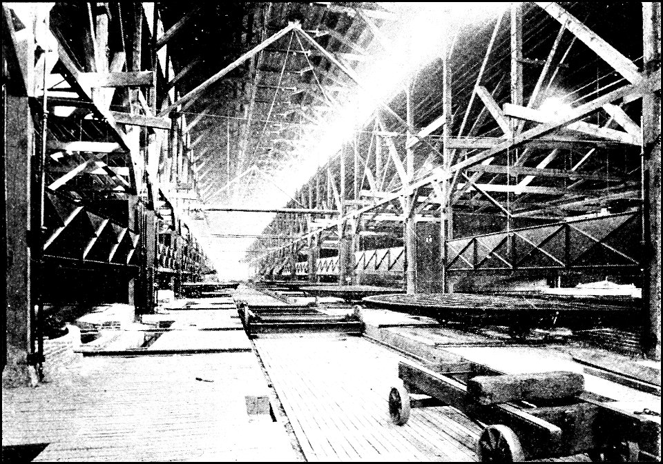 PSM V42 D609 Interior of the glass grinding hall at ford city pa