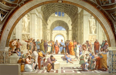 Raphael School of Athens. Free illustration for personal and commercial use.