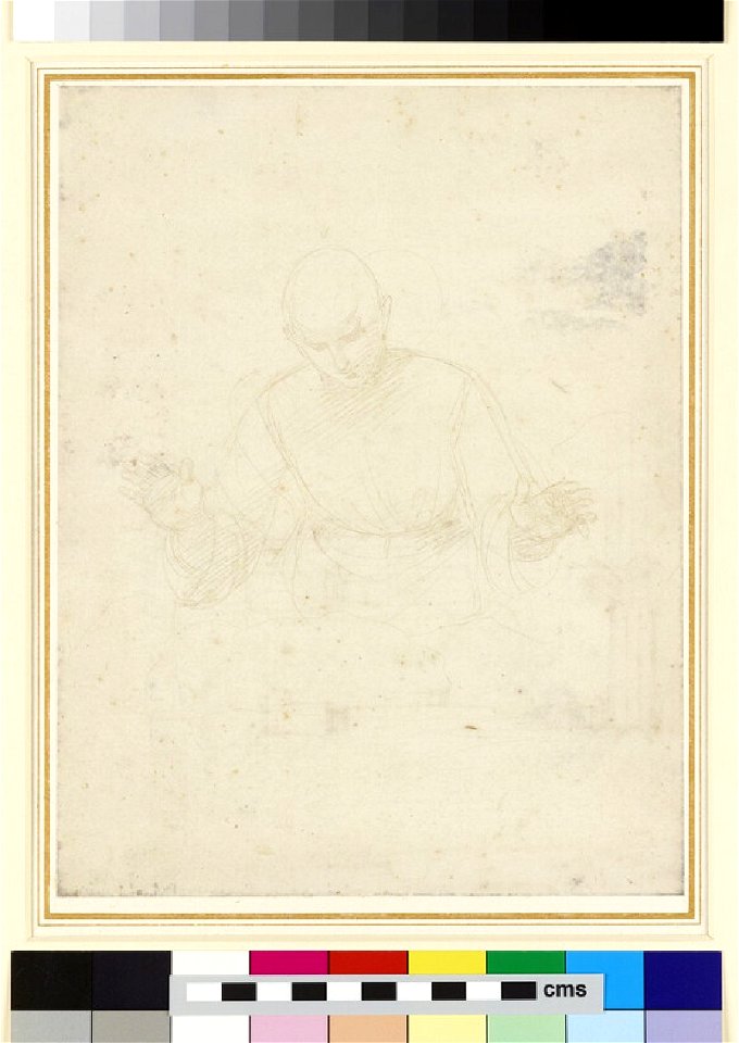 Raphael - Recto Study for a half-length Figure with Arms spread, WA1846.175
